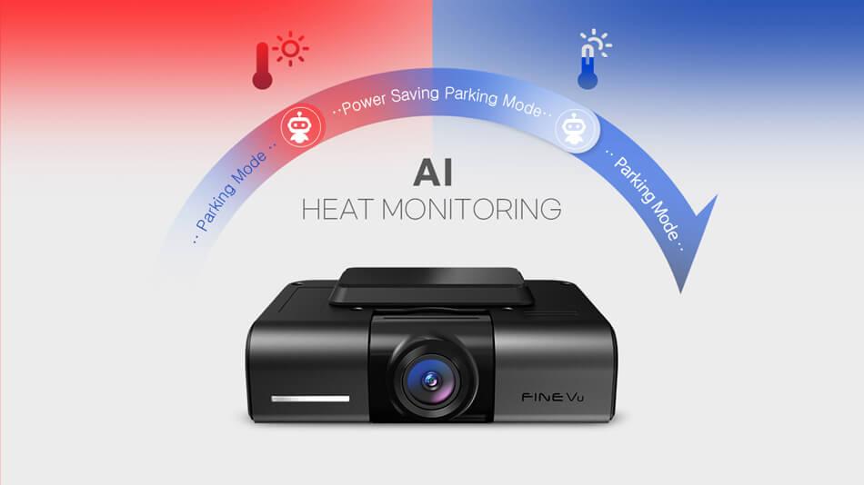 FineVu GX1000 Dash Camera - Smart AI Heat Monitoring